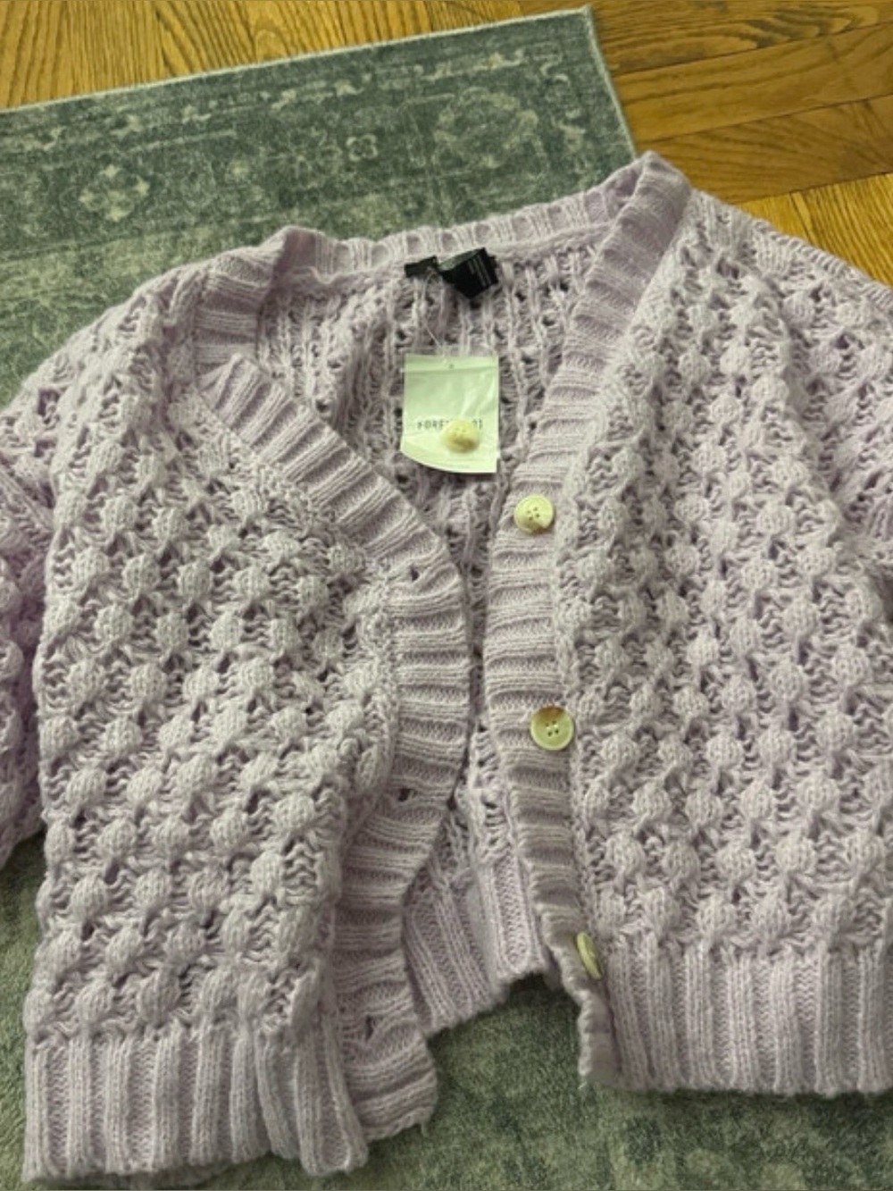 Forever 21 Small Lavender Knit Cardigan Sweater